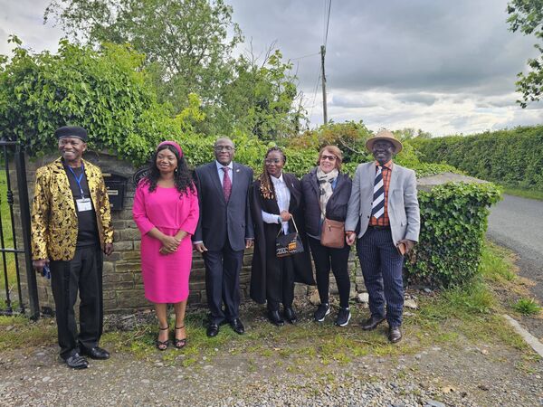 The Ambassador and the ladies Mamy Nzema Nkoy and Aurelie Mavakila, and Mr Nornert Mbu-Mputu South Peoples Projects Bristol