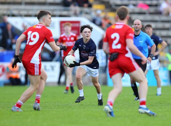 Liam Mescal on a trademark foray into opposition territory for Kildare during the All-Ireland Minor Football Championship semi-final against Tyrone Photo: ©INPHO/Tom O'Hanlon