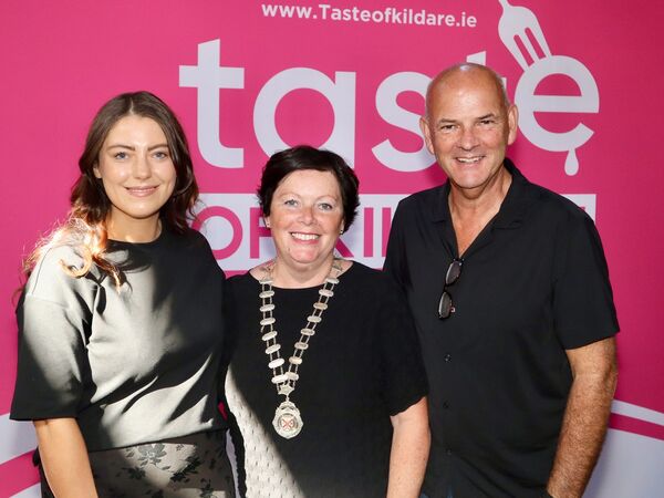 Chloe McGroarty of Into Kildare with Leas-Cathaoirleach of Kildare County Council Tracey O'Dwyer, and Brian Fallon, Director of Taste of Kildare 2026