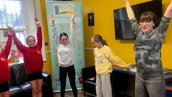 Ali Clarke leading the Dance workshop of creativity and movement for Cruinniú na nÓg Ali Clarke leading the Dance workshop of creativity and movement for Cruinniú na nÓg