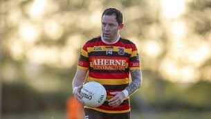 <p>Conor Mortimier in action during the game 	Photo: James Lawlor </p>