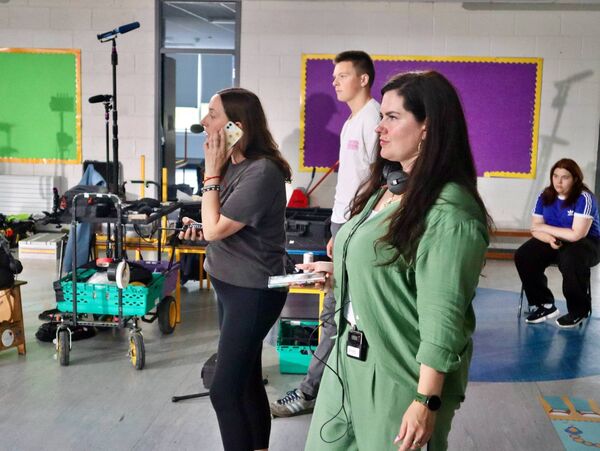 Director Kirsty Fogarty appraises a scene Director Kirsty Fogarty appraises a scene
