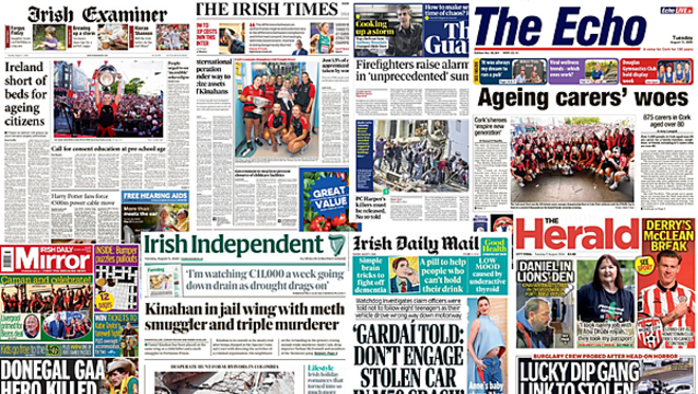 What the papers say: Tuesday's front pages