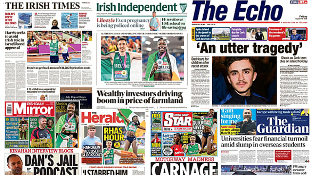 What the papers say: Friday's front pages