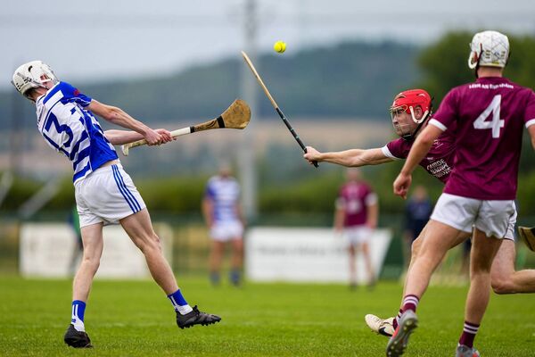 Fionn Maher knocks over a point for Naas in the first half. Fionn Maher knocks over a point for Naas in the first half.