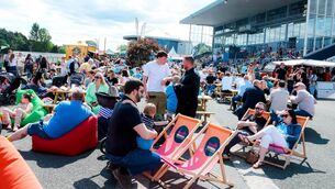 <p>Crowds gather at Taste of Kildare 2026 at Naas Racecourse </p>