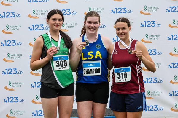 Holly Wright earned a extremely rare Senior National medal when she won bronze in the discus. Photo: Perri Williams. Holly Wright earned a extremely rare Senior National medal when she won bronze in the discus. Photo: Perri Williams.