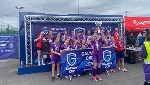 <p>Captain Elsie Cullen lifts the Galway Cup.</p> <p>Captain Elsie Cullen lifts the Galway Cup.</p>