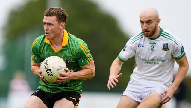 <p>Jimmy Hyland in action during the first half. Photo: James Lawlor.</p>