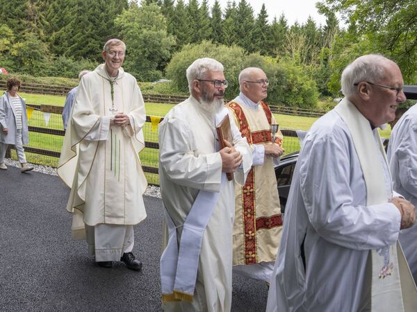 Bishop Denis Nulty and the other celebrants arrive at Fr Moore's Well Bishop Denis Nulty and the other celebrants arrive at Fr Moore's Well