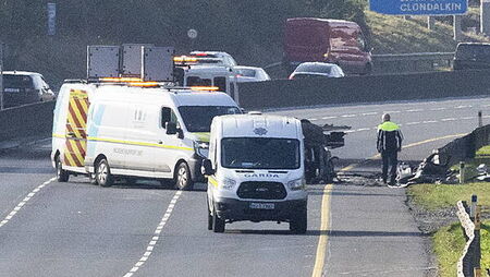 Man and woman (80s) seriously injured in M50 crash