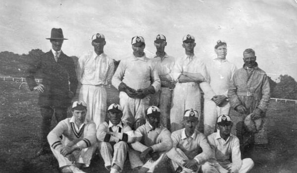 Halverstown Cricket Club in the late 1930s. Pic courtesy of Simon Fletcher, whose great-great-grandfather Charlie Curran is in the photograph