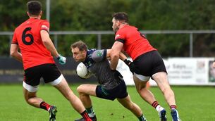 <p>Celbridge's Fergal Conway gets to grips with Johnstownbridge's Fergal Conway.</p> <p>Celbridge's Fergal Conway gets to grips with Johnstownbridge's Fergal Conway.</p>