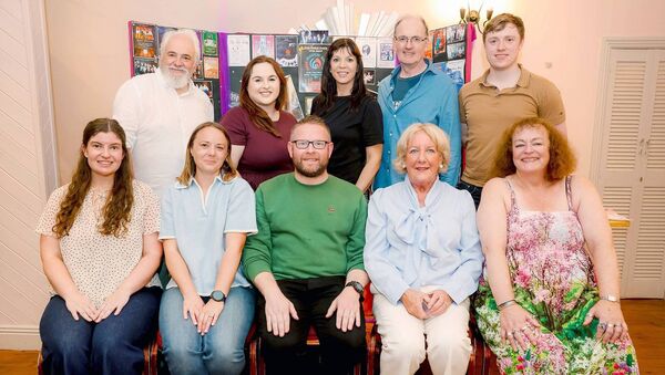 Musical society committee. (front) Aoife Moroney (committee), Lucy Joyce (secretary), Dale Farrell (chairperson), Mary Smyth (president), Trish Gill O'Grady (vice chairperson) back - David Kirk (committee), Katie Laheen (committee), Aishling Byrne (PR0), Sean O'Keeffe (vice chairperson) and Mark Gormley (treasurer) Musical society committee. (front) Aoife Moroney (committee), Lucy Joyce (secretary), Dale Farrell (chairperson), Mary Smyth (president), Trish Gill O'Grady (vice chairperson) back - David Kirk (committee), Katie Laheen (committee), Aishling Byrne (PR0), Sean O'Keeffe (vice chairperson) and Mark Gormley (treasurer)