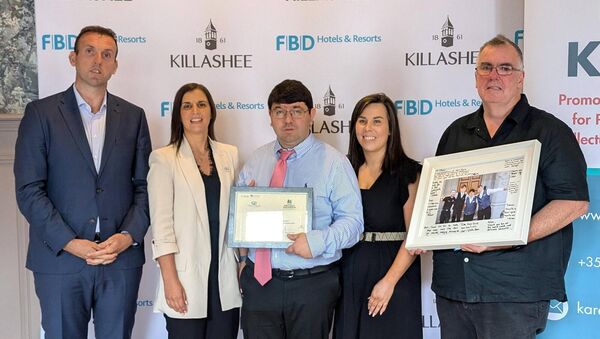 Ger Alley (General Manager, Killashee), Magda Egan (Head of HR and People, Killashee), Peter Truman (Project Pathways graduate), Aine Moore (Job Coach, Kare) and Peter Furlong (Operations Manger, Kare) at the Project Pathways graduation in Killashee Hotel Ger Alley (General Manager, Killashee), Magda Egan (Head of HR and People, Killashee), Peter Truman (Project Pathways graduate), Aine Moore (Job Coach, Kare) and Peter Furlong (Operations Manger, Kare) at the Project Pathways graduation in Killashee Hotel