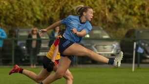 <p>Hazel McLoughlin sends a long ball in for Eadestown Photo: Aisling Hyland</p> <p>Hazel McLoughlin sends a long ball in for Eadestown Photo: Aisling Hyland</p>