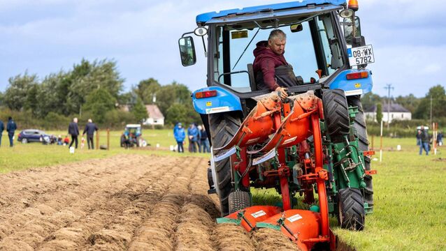 <p>John Whelan from Wexford ploughing in the senior reversible at Ploughing 2026 in Screggan, Tullamore, Thursday 17th September 2026. Photo: Alf Harvey. No reproduction fee</p>