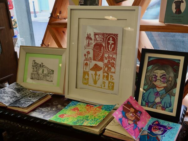 Members' sketchbooks on display