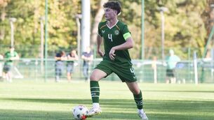 <p>Kilcullen's Jamie Jacob captained the Republic of Ireland Under 16s in a friendly against France in Clairefontaine this week</p>