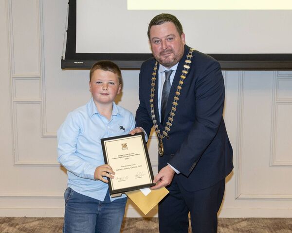 One of the Youth Participation Award Winners, Nathan Lawless from Athy One of the Youth Participation Award Winners, Nathan Lawless from Athy