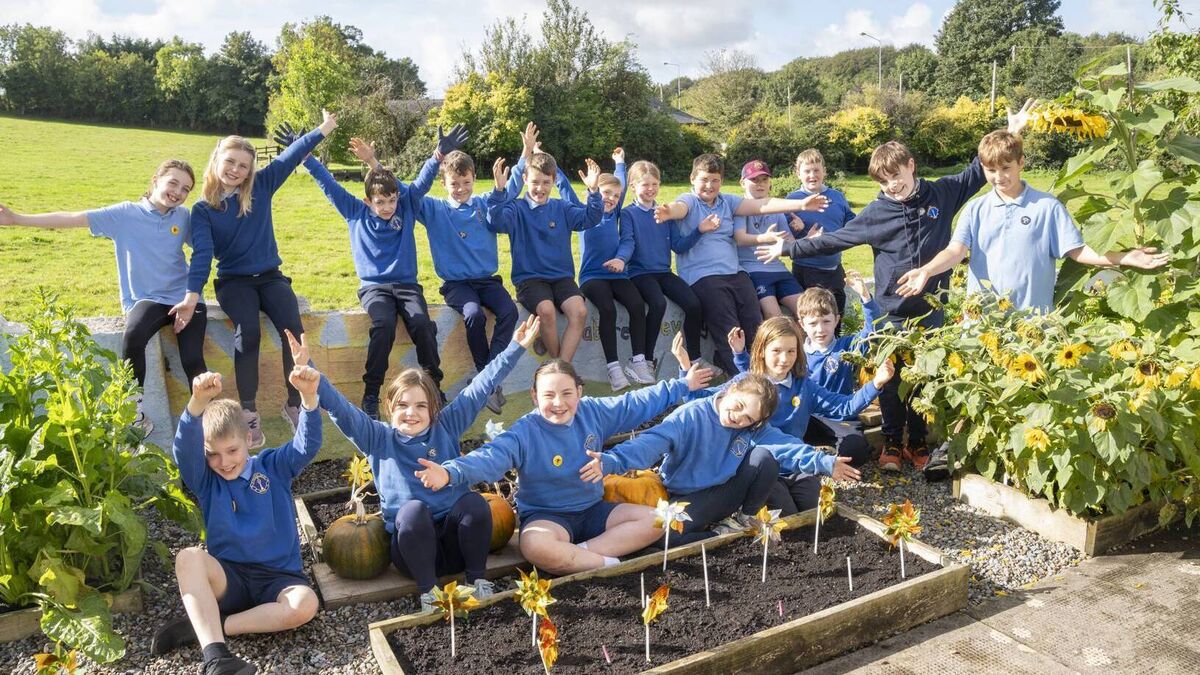 Moone school celebrates opening of expanded garden