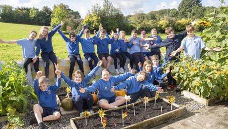 Moone school celebrates opening of expanded garden