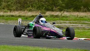 <p>Róisín Sweeney at speed in the Nordic Spirit Formula Sheane</p>