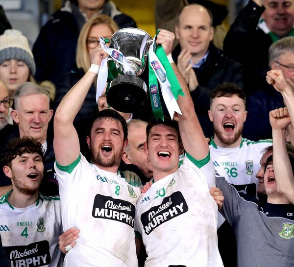 David Whyte lifting the Leinster club trophy in 2017 with Kildare and Moorefield team-mate Daryl Flynn Photo: ©INPHO/Ryan Byrne David Whyte lifting the Leinster club trophy in 2017 with Kildare and Moorefield team-mate Daryl Flynn Photo: ©INPHO/Ryan Byrne