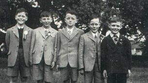 <p>In the People’s Park in Athy over 70 years ago on their confirmation day were Frank Taaffe, Willie Moore, Teddy Kelly, Basil White, Paddy Dooley</p> <p>In the People’s Park in Athy over 70 years ago on their confirmation day were Frank Taaffe, Willie Moore, Teddy Kelly, Basil White, Paddy Dooley</p>