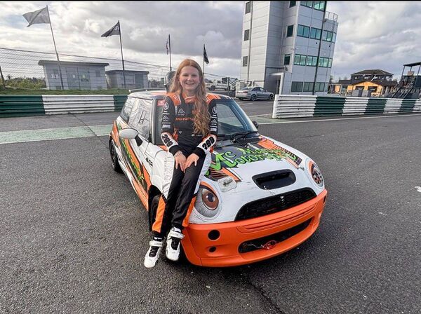 Leah McManus and her beloved Mini Cooper S. Leah McManus and her beloved Mini Cooper S.