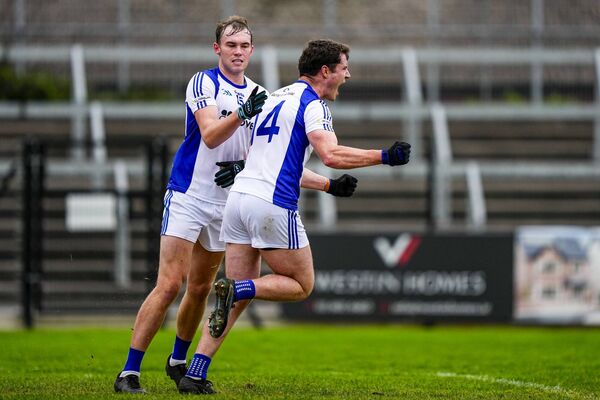 Ryan Sinkey and Alex Beirne were in superb form for Naas during their quarter-final win over Johnstownbridge. Photo: James Lawlor Ryan Sinkey and Alex Beirne were in superb form for Naas during their quarter-final win over Johnstownbridge. Photo: James Lawlor