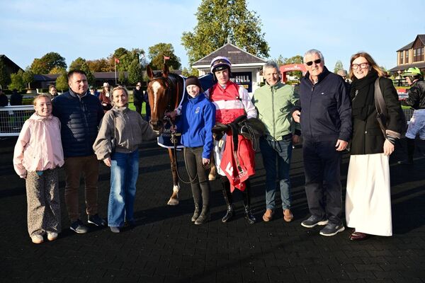 Lauren Fahey, trainer Peter Fahey, Ber Fahey, Chloe Dunne, jockey Ronan McParland, Alan McParland, Tom McParland and Aundrea McParland after Tuckmill's won the William Hill Challenge Series Handicap Hurdle (Div II) at Punchestown last Tuesday. Photo: Healy Racing. Lauren Fahey, trainer Peter Fahey, Ber Fahey, Chloe Dunne, jockey Ronan McParland, Alan McParland, Tom McParland and Aundrea McParland after Tuckmill's won the William Hill Challenge Series Handicap Hurdle (Div II) at Punchestown last Tuesday. Photo: Healy Racing.