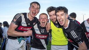 <p>Maynooth players celebrate their famous win over Naas in the Joe Mallon Motors Senior Football Championship Final. Photo: James Lawlor. </p> <p>Maynooth players celebrate their famous win over Naas in the Joe Mallon Motors Senior Football Championship Final. Photo: James Lawlor. </p>