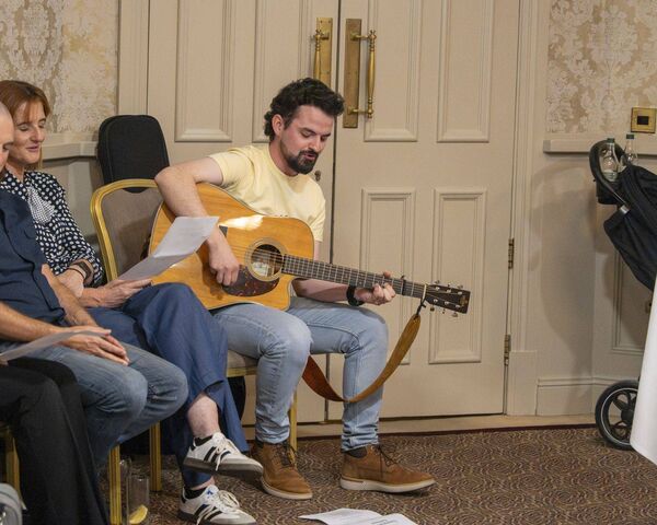 Joseph Gorman played the 'Young World' anthem at the party in the Clanard Court Joseph Gorman played the 'Young World' anthem at the party in the Clanard Court