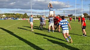 <p>.... claims Niall O'Hanlon's throw-in at the lineout.</p> <p>.... claims Niall O'Hanlon's throw-in at the lineout.</p>