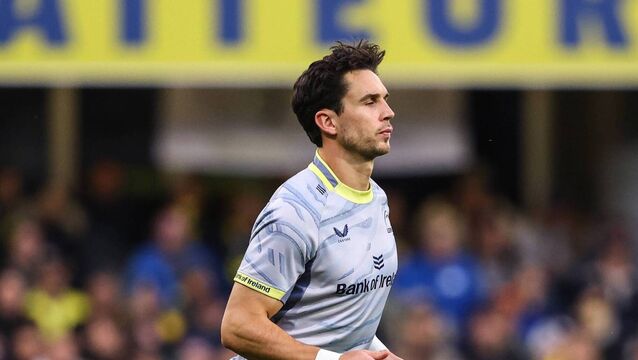 <p>Joey Carbery will start for Leinster against his former team, Munster, on Saturday evening. Photo: INPHO/Ben Brady</p>