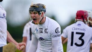 <p>Clane's matchwinner Callum Durnin celebrates at full time after beating Naas in the Future Ticketing Minor 'A' Hurling Championship Final</p> <p>Clane's matchwinner Callum Durnin celebrates at full time after beating Naas in the Future Ticketing Minor 'A' Hurling Championship Final</p>