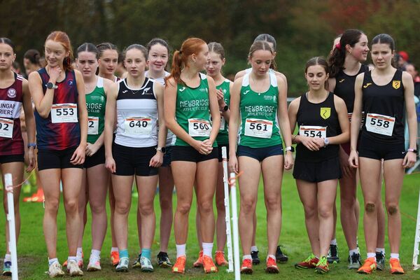 Girls u16 L to R (#553 Aisling Loughlin (Le Cheile), #562 Kate Hargaden (Newbridge), #640 Iris McCartan (Clane), #560 Robyn Rainbow (Newbridge), #561 Robyn Browne (Newbridge), #554 Anna Garcia Cidon (Naas), #558 Eibhlin Humpheries (Naas). Girls u16 L to R (#553 Aisling Loughlin (Le Cheile), #562 Kate Hargaden (Newbridge), #640 Iris McCartan (Clane), #560 Robyn Rainbow (Newbridge), #561 Robyn Browne (Newbridge), #554 Anna Garcia Cidon (Naas), #558 Eibhlin Humpheries (Naas).