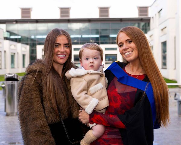 Three generations: Lisa Scannell from Kildare Town is pictured with her grandson Hugo, and daughter Alicia. Lisa graduated with a Bachelor of Arts (Honours) in Integrative Counselling and Creative Art Psychotherapy